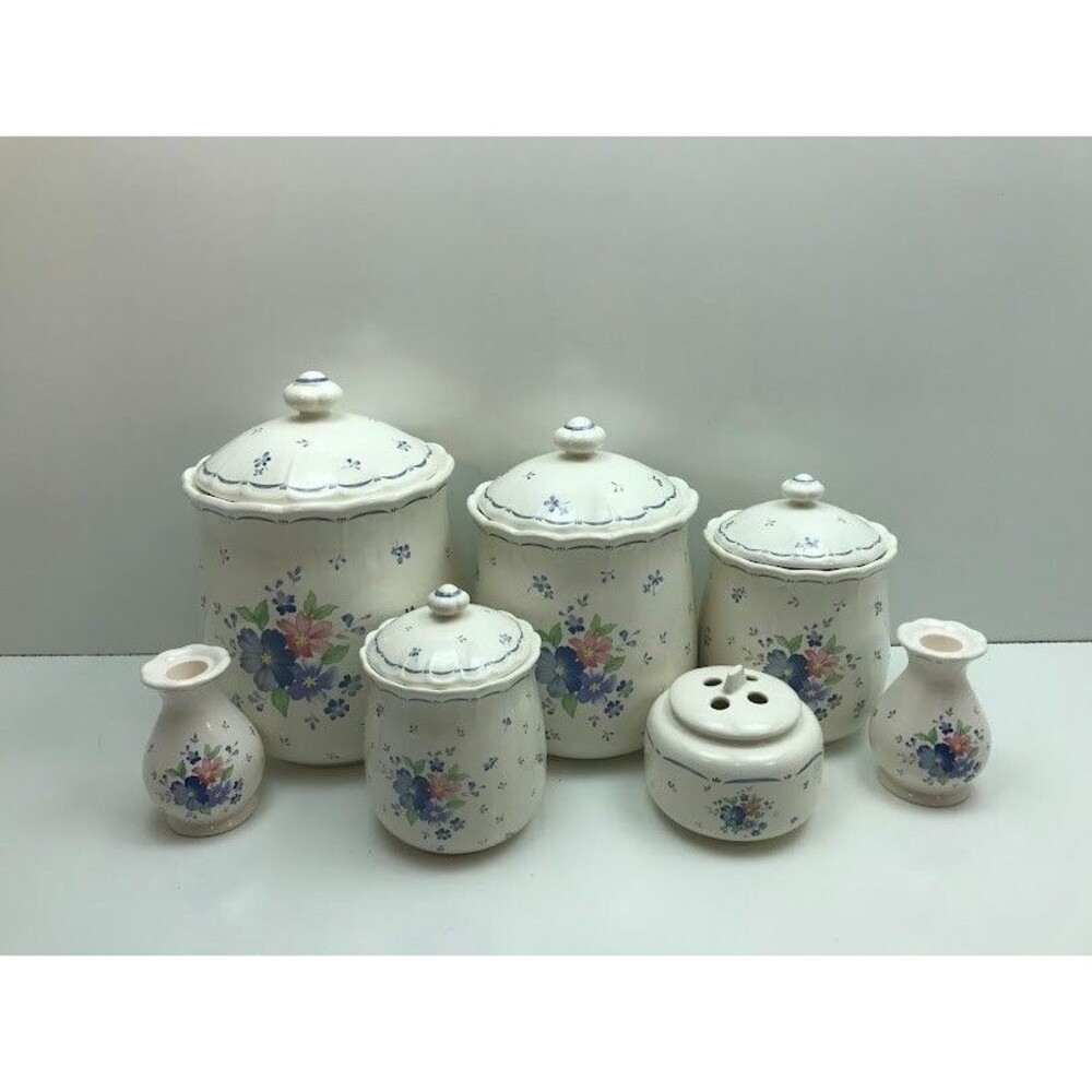 Nikko Provincial Designs Dauphine 80's 7 piece Cannisters Set